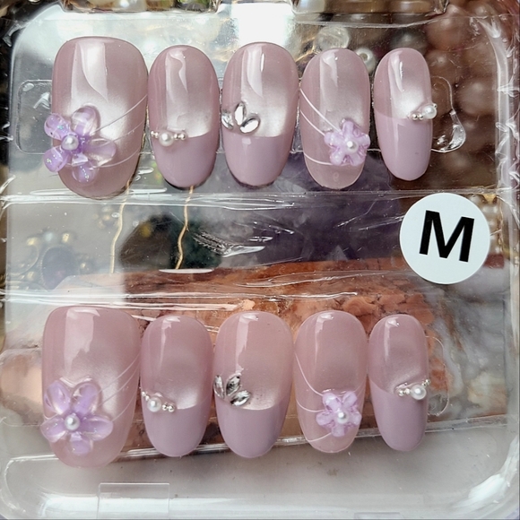 Handmade Other - Lilac French Tip Press-On Nail Set